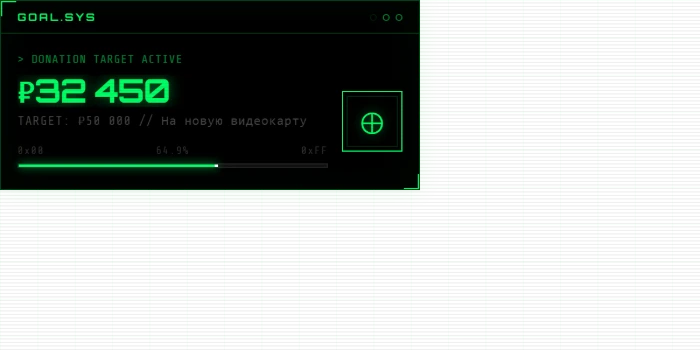 Стиль Terminal Neon: цель доната